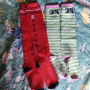 Pair of Sourpuss Knee-High Socks